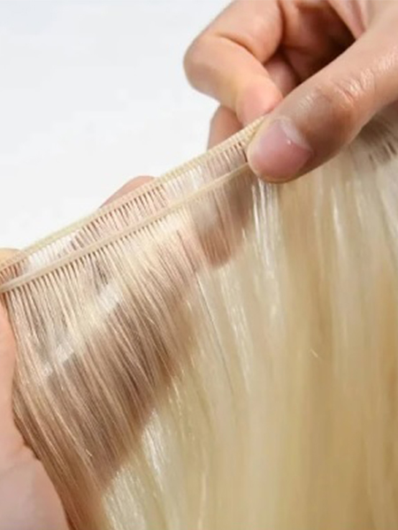 #60 Light Blonde Genius Weft 21" Hair Extensions 50/100 grams